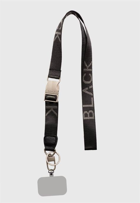 Lanyard Logo Silver Black Bubba-0