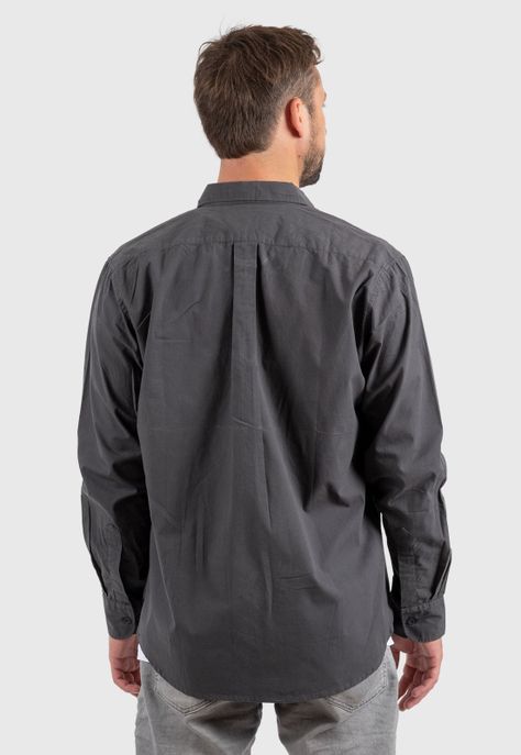 Cotton Shirt Dust Smoke Black Bubba-1