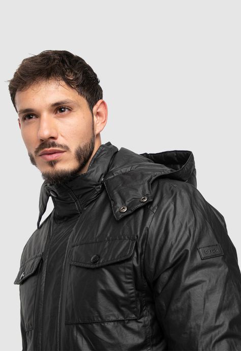 Waxed Jacket Black  Black Bubba-2