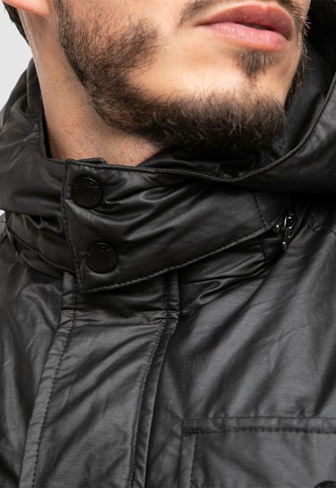 Waxed Jacket Black  Black Bubba-3
