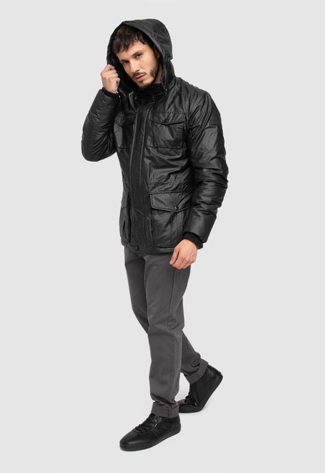 Waxed Jacket Black  Black Bubba-6