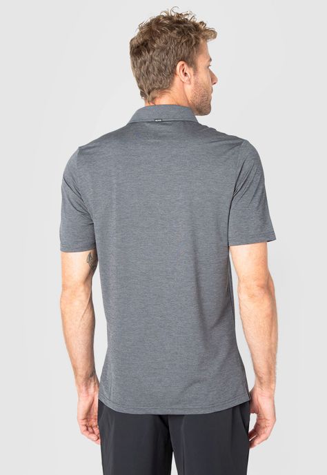 Polera Tech Golf Dark Grey Black Bubba-1