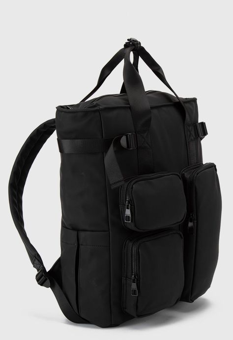Mochila Thunder Pockets Black Black Bubba-1
