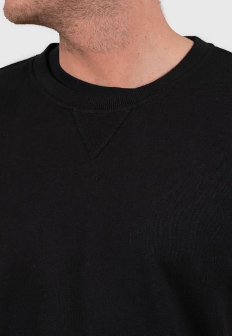 Crewneck Velvet Black Bubba-1