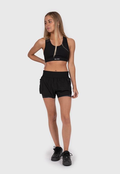 Women Short Active Black Bubba-4