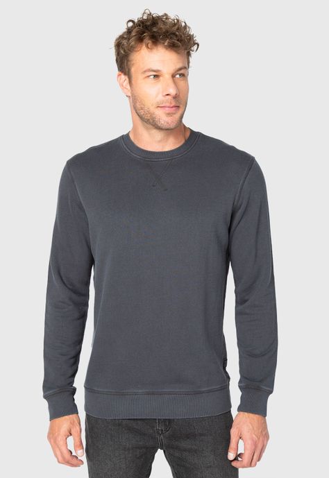 Classic Crewneck Dark Grey  Black Bubba-0