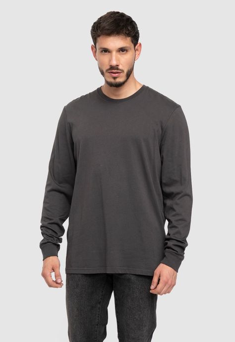 Long Shirt Dark Grey  Black Bubba-1