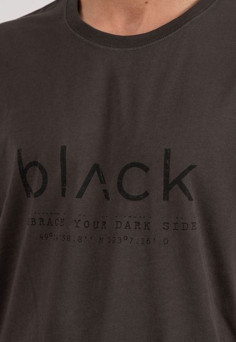 Tee Iconic Dark Side Grey Black Bubba-1