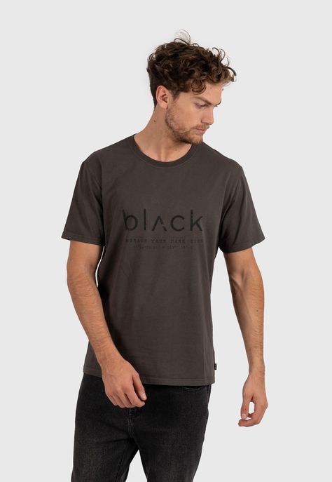Tee Iconic Dark Side Grey Black Bubba-2