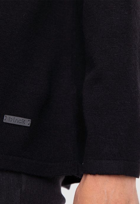 Women Sweater Solid Black  Black Bubba-3