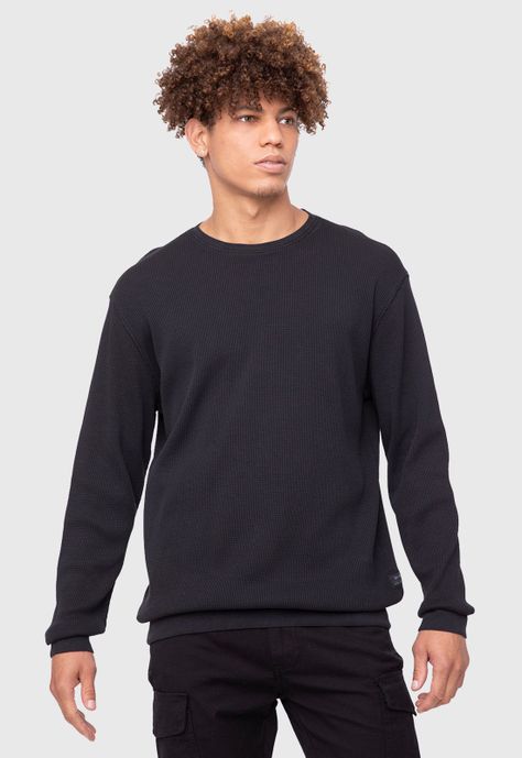 Crewneck Organic Cotton Black  Black Bubba-0