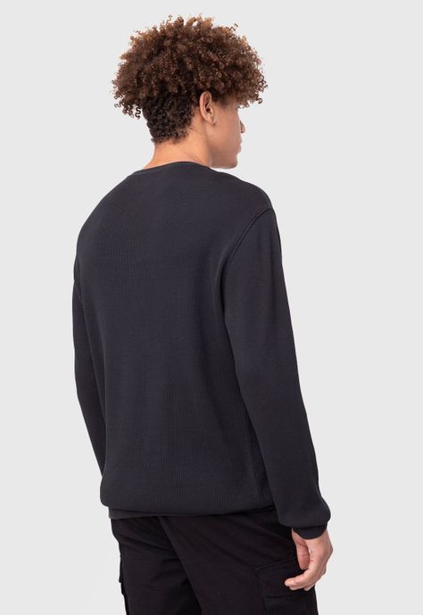 Crewneck Organic Cotton Black  Black Bubba-1