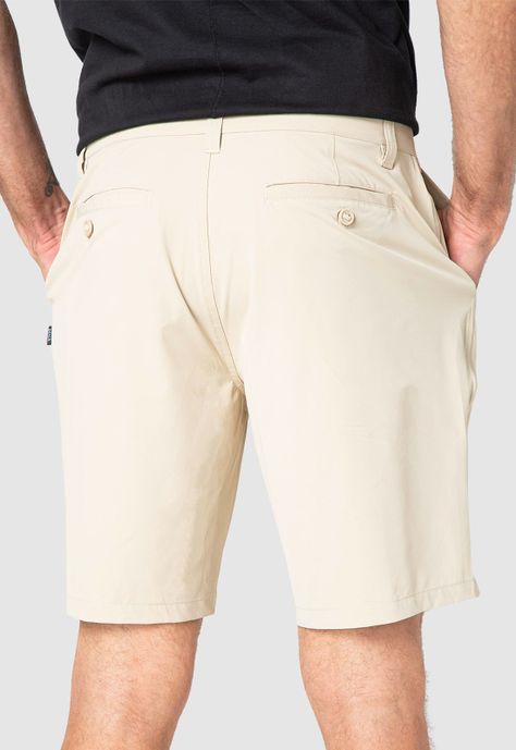 Walkshort Spandex Beige Black Bubba-1