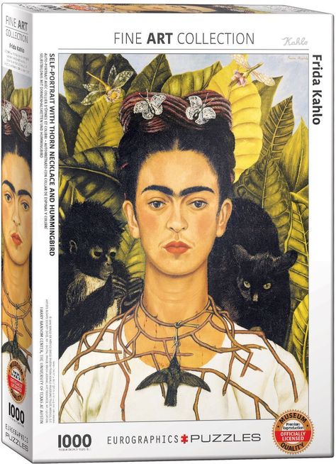 Autorretrato con collar de espinas y colibrí-0