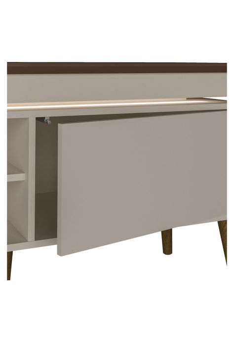Rack TV 75" Luz LED Lumina Café y Beige-5