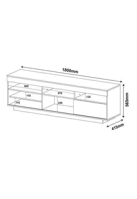 Rack de TV 60" Travis Café-2