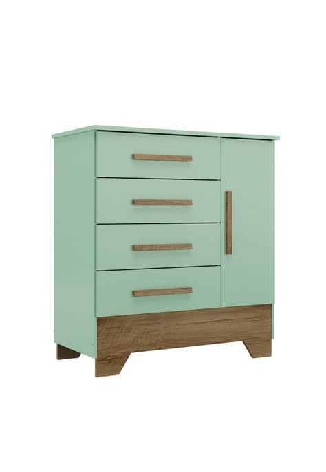 Cómoda Infantil  Verde Menta-0