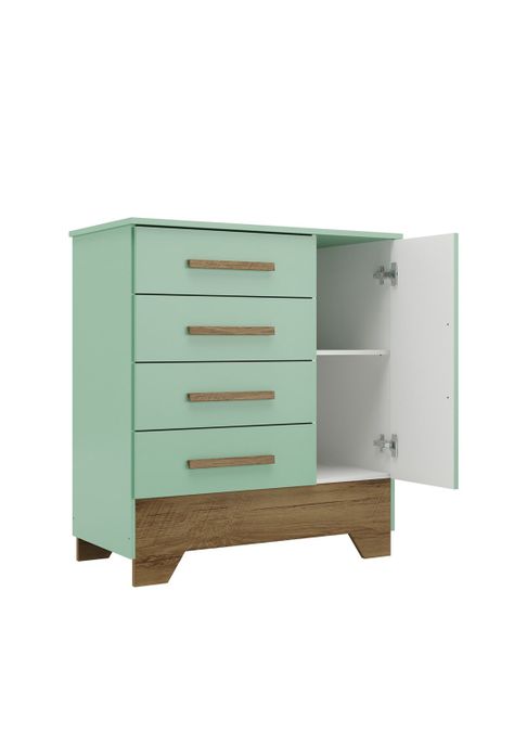 Cómoda Infantil  Verde Menta-3