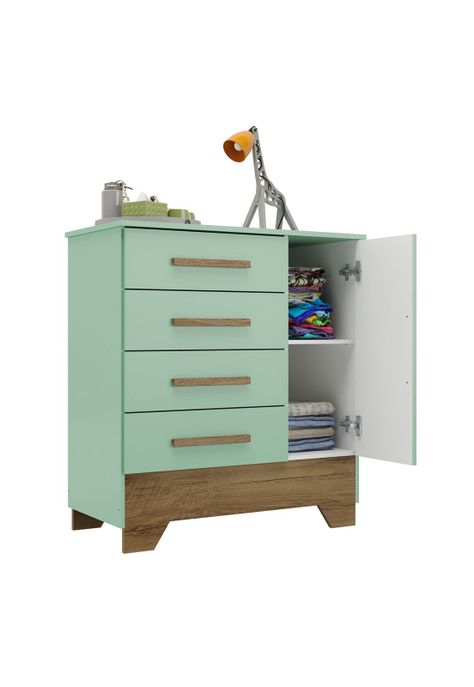 Cómoda Infantil  Verde Menta-4