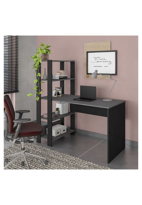 Escritorio Alfa Gris con Negro-1