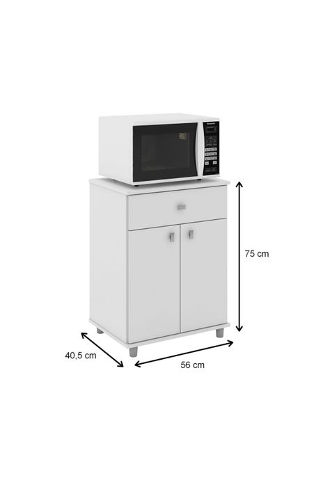 Mueble Microondas Cajón Blanco-2