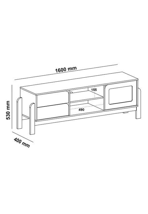 Rack TV 65" Nature Terracota-2