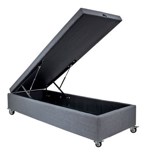 Base Baúl 1.5 Plazas Largo 190 cm - Ruedas Deluxe Apta Para Aspiradora-0
