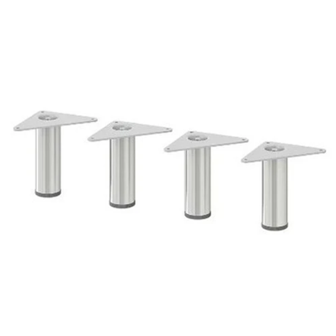 Kit de 4 Patas Con Placa Para Sillones y Gabinetes Altura 10 Cm-0