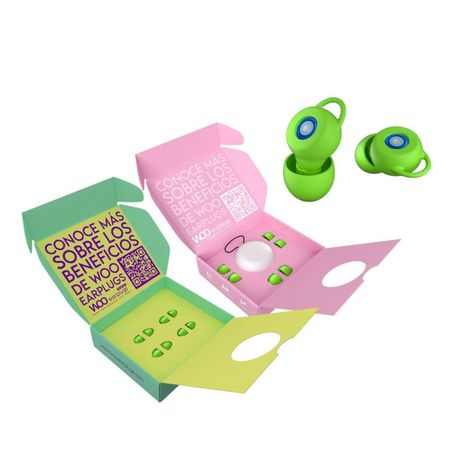 Woo Earplugs Connect Kids - Tapones Oídos Niños Estudio 16db-0
