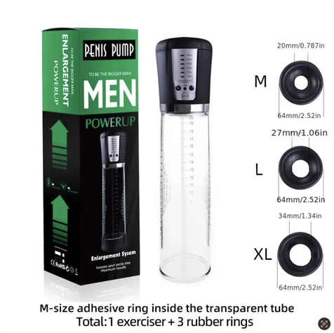 Bomba De Vacío Hombres Penis Pump Pene Recargable Electrico-6