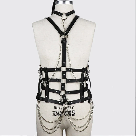 Traje sistema arnes bondaje BDSM - Dark Style-6