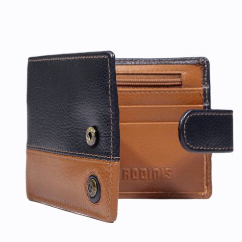 Billetera Hombre Capri 986 Azul/Naranjo Gino Rodinis-1