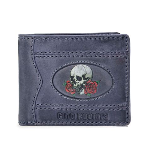 Billetera Gino Rodinis Coco 990.2 Calavera Azul-0
