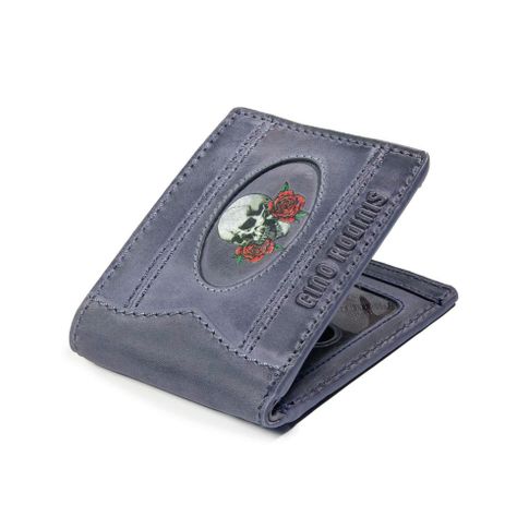 Billetera Gino Rodinis Coco 990.2 Calavera Azul-3