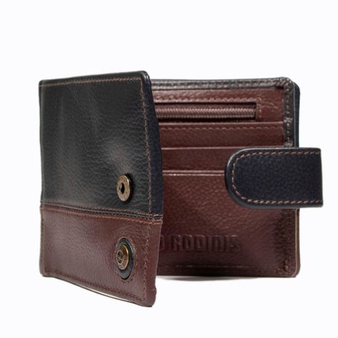 Billetera Hombre Capri 986 Azul/Cafe Gino Rodinis-1