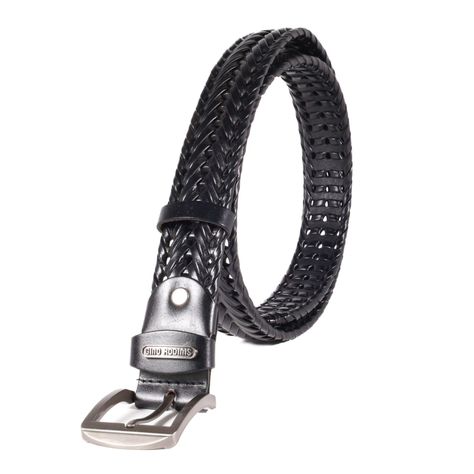  CINTURÓN DE CUERO GINO RODINIS HOMBRE 2522 NEGRO S-M -1