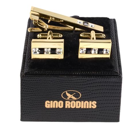 Set Pasador De Corbata Y Collera  Gino Rodinis PAS020 -0