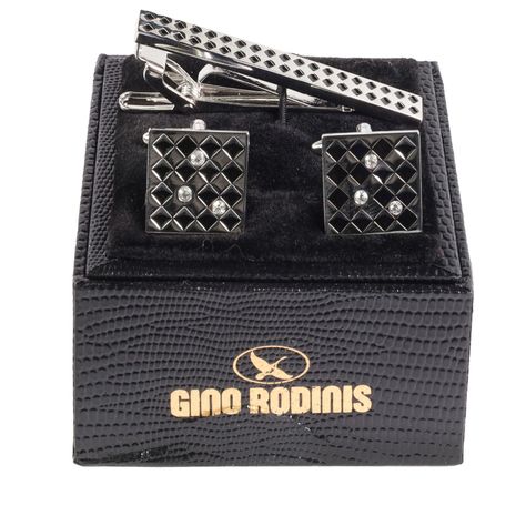 Set Pasador De Corbata Y Collera  Gino Rodinis PAS021 -0
