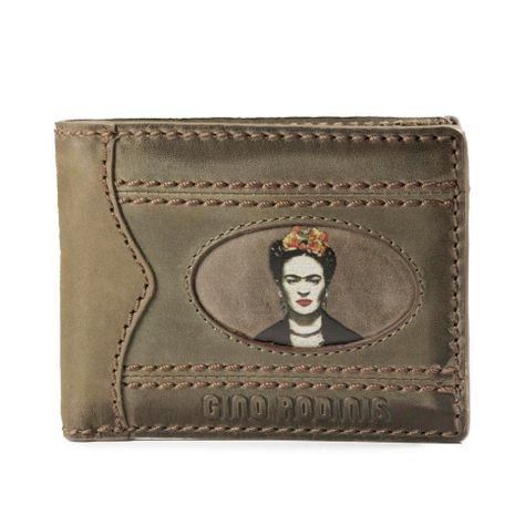 Billetera Gino Rodinis Coco 990.1 Frida Kahlo Verde-0