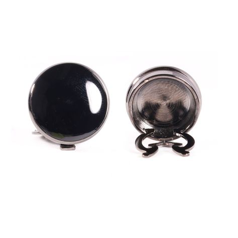 Set Pasador De Corbata Y Cubre Botón Gino Rodinis TB019 Negro-2