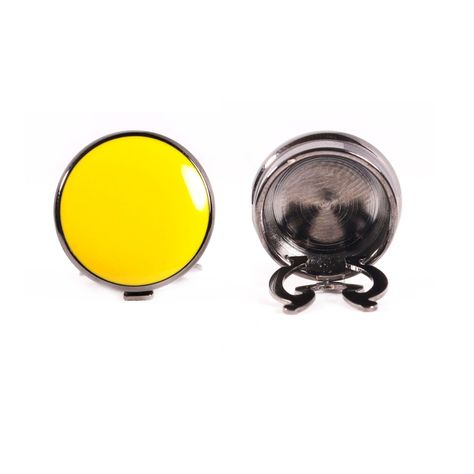 Set Pasador De Corbata Y Cubre Botón Gino Rodinis TB019 Amarillo-2