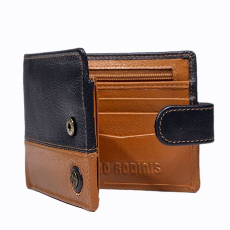 Billetera Hombre Capri 987 Azul/Naranjo Gino Rodinis-1