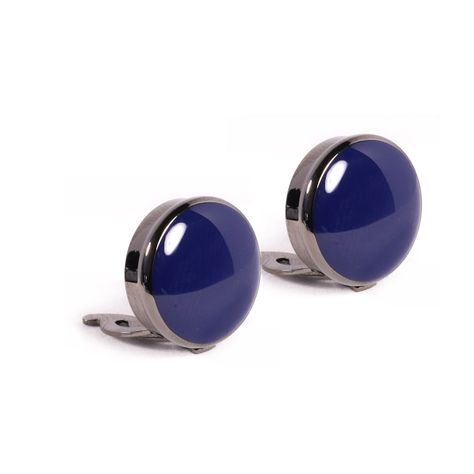 Set Pasador De Corbata Y Cubre Botón Gino Rodinis TB019 Azul-1