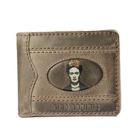 Billetera Gino Rodinis Coco 992.1 Frida Kahlo Verde-0