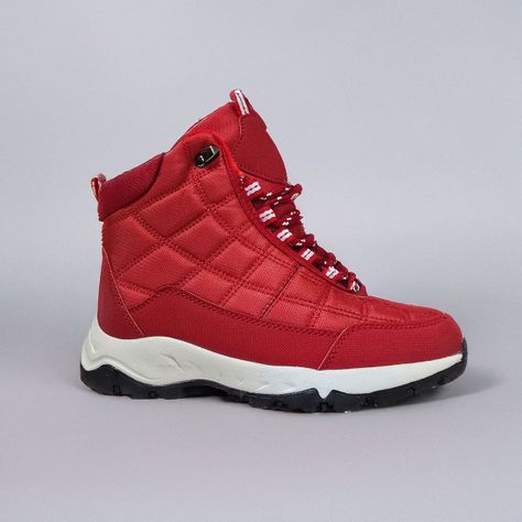 Botines Impermeables Resistentes Comodos Outdoor Rojo 7699-1