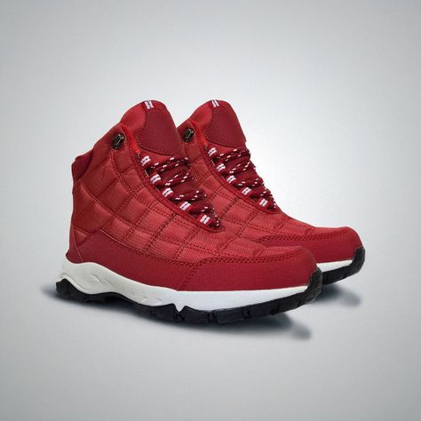 Botines Impermeables Resistentes Comodos Outdoor Rojo 7699-2