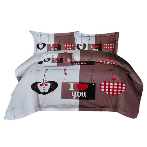 JUEGO DE SABANAS 2.5 PLAZAS KING I LOVE YOU 625-1