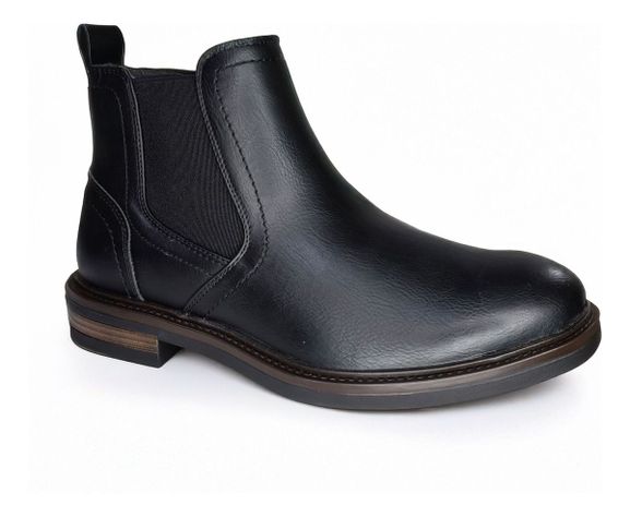 Botín Hombre Formal | Cuero PU Ejecutivo Sin Cordones - 7565-0