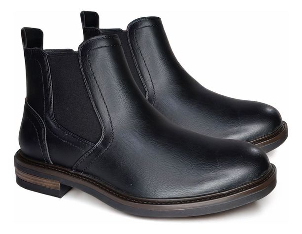 Botín Hombre Formal | Cuero PU Ejecutivo Sin Cordones - 7565-2