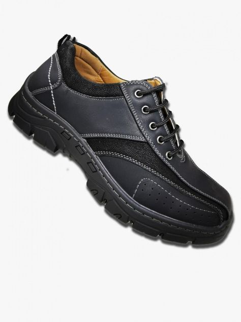 Zapatos Hombre Casual Clásico Cordones Negro 3076-0
